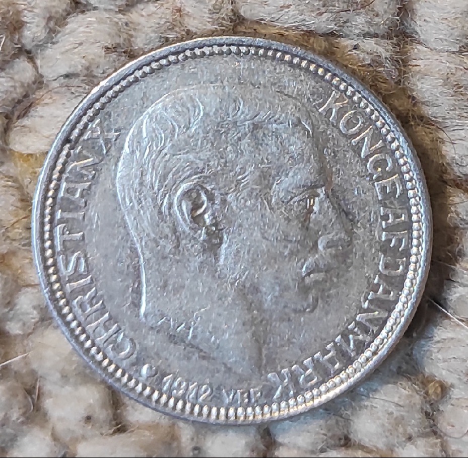  2 Kronen 1912, SILBER, Tod von Frederik VIII und Beitritt von Christian X.   
