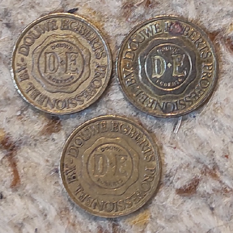  z94: 3 x Niederländischer Kaffee Machine Token Douwe Egberts Professioneel BV   