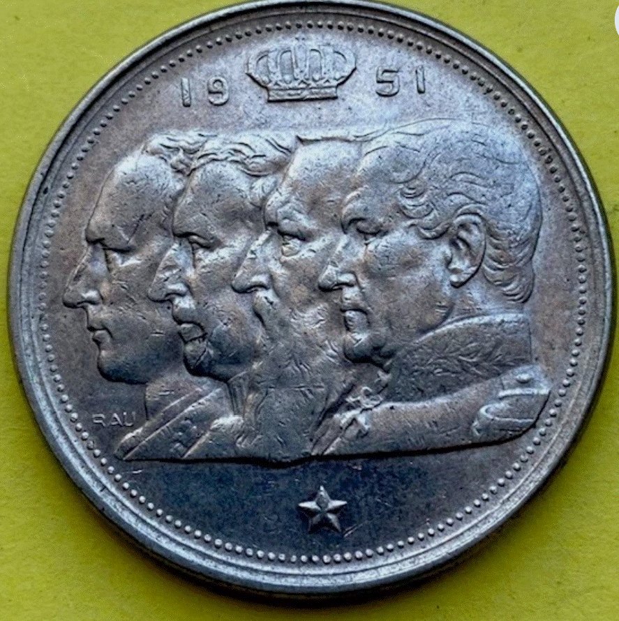  SILBER - Belgien 100 Francs 1951 BELGIË   