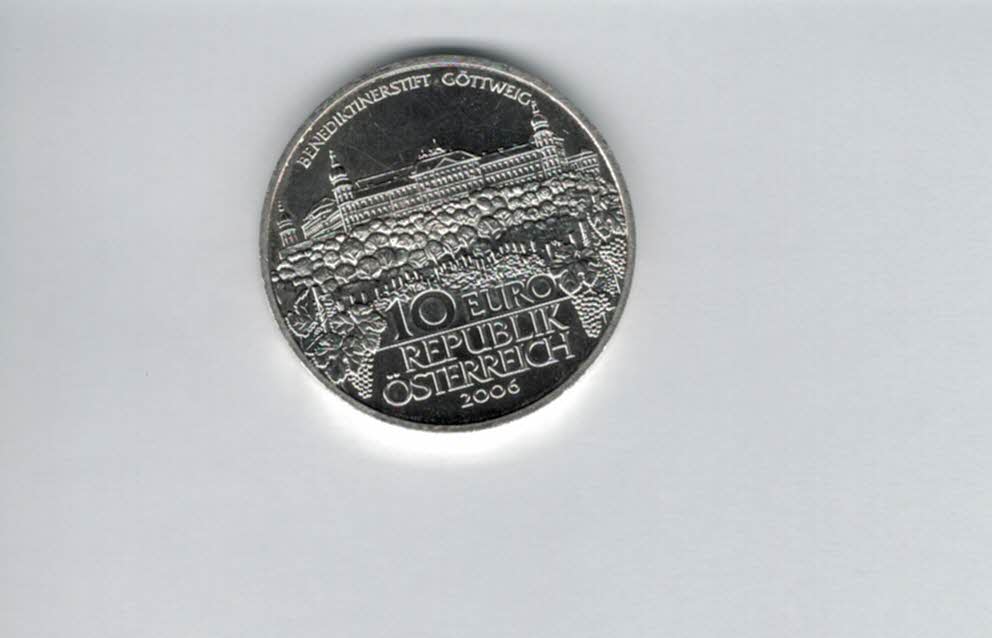  10 Euro 2006 Stift Göttweig  silber 925/16g fein Österreich Spittalgold9800 (4971/10   