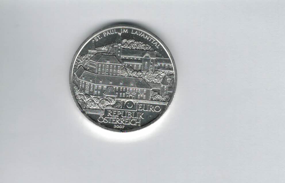  10 Euro 2007 St. Paul im Lavanttal silber/16g fein Österreich Spittalgold9800 (4971/12   