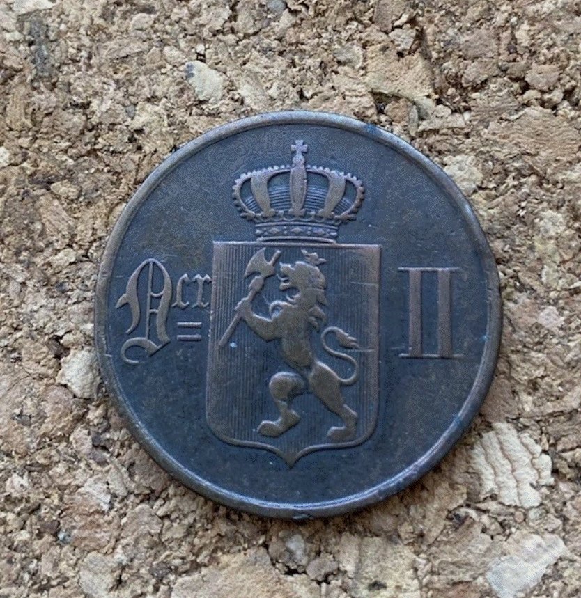  Norwegen 5 Øre Öre 1896 Kongsberg - König Oscar II - Bronze Skandinavien Top   