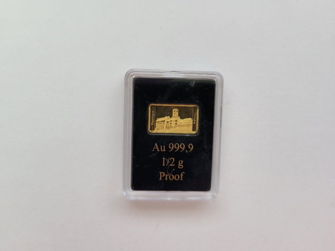  Goldbarren 0,5g Thüringen Wartburg Wahrzeichen 9999 Deutschland Spittalgold9800 (3460   