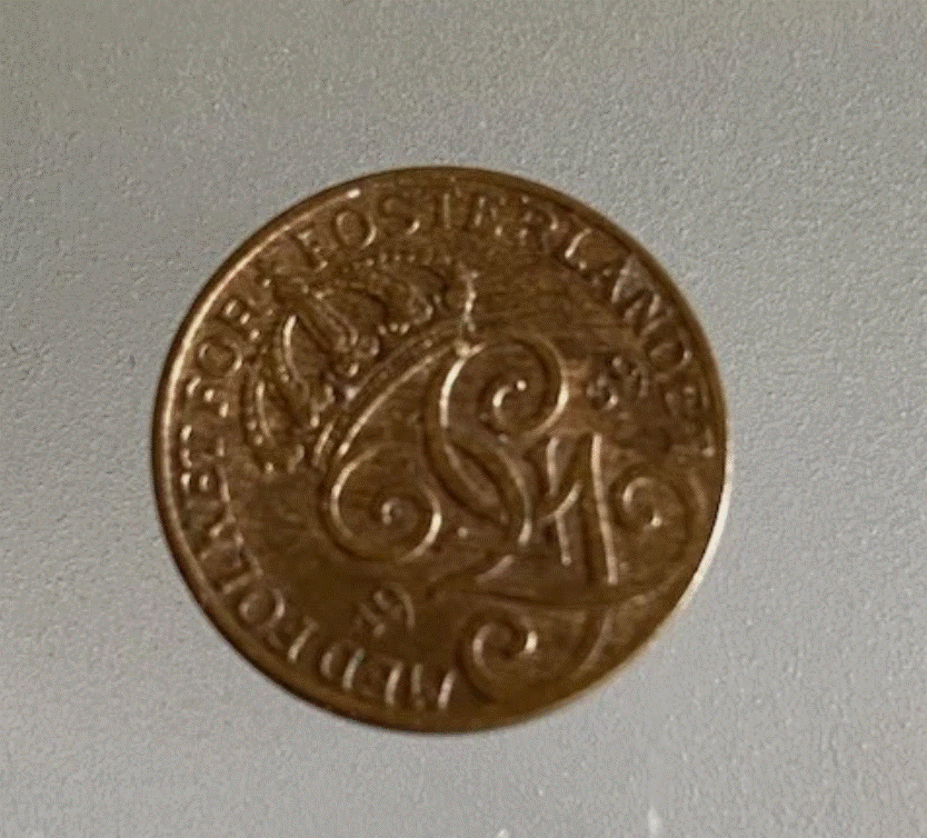  Schweden 1 Öre 1939 Gustav V- Bronze Skandinavien   