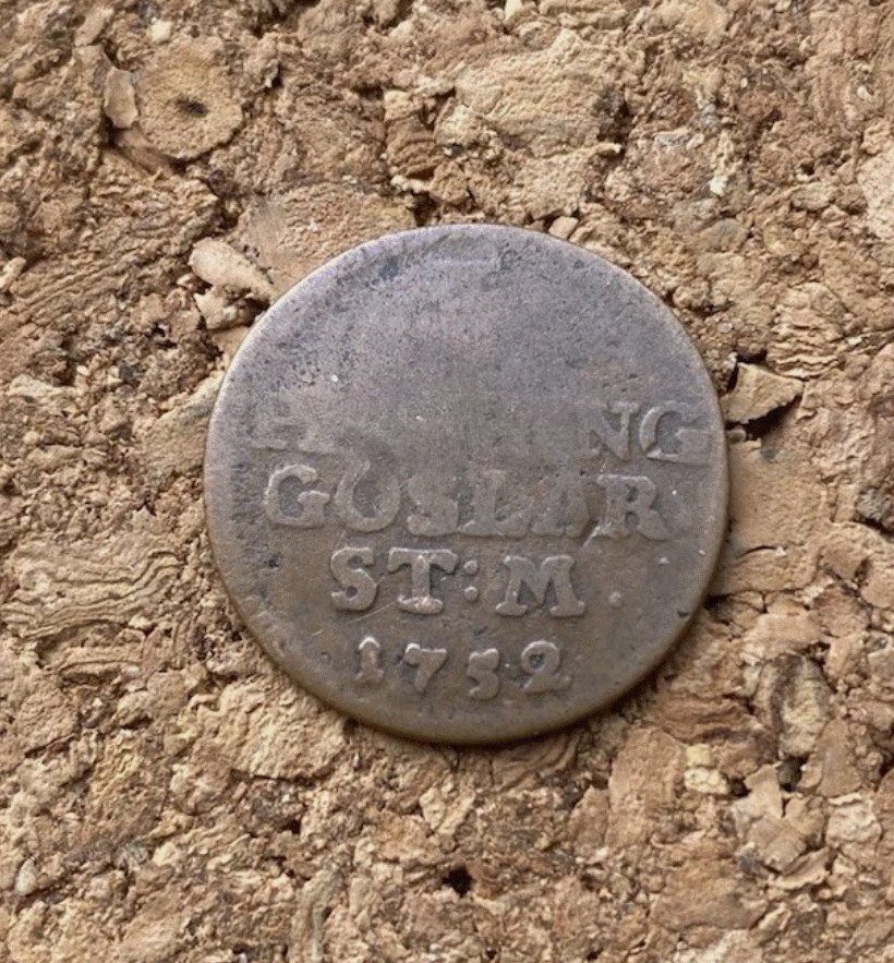  Goslar 1 Pfennig 1752 Thronende Maria Muttergottes   
