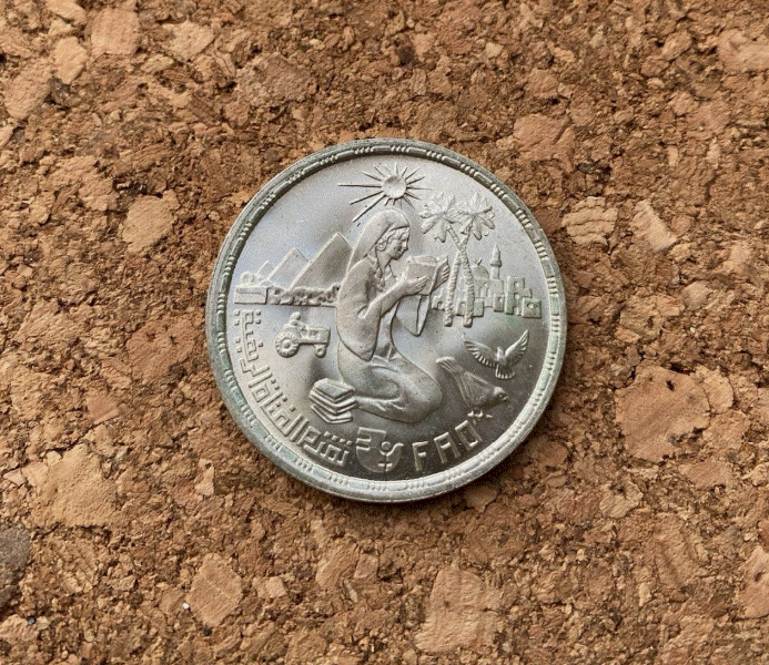  Silber - 1 Pfund Ägypten 1980 - FAO Landwirtschaft - 15g (.720 Silber)   