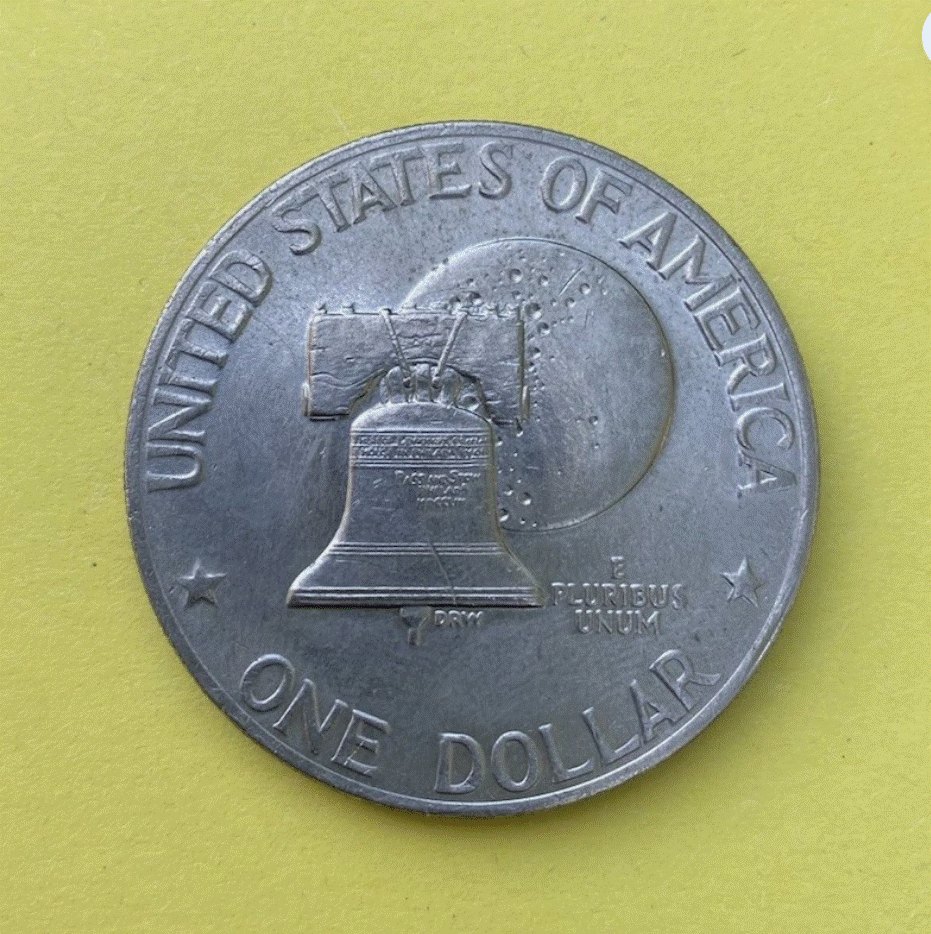  USA 1 Dollar 1976 Unabhängigkeit - Liberty Bell & Mond - XXL Münze   