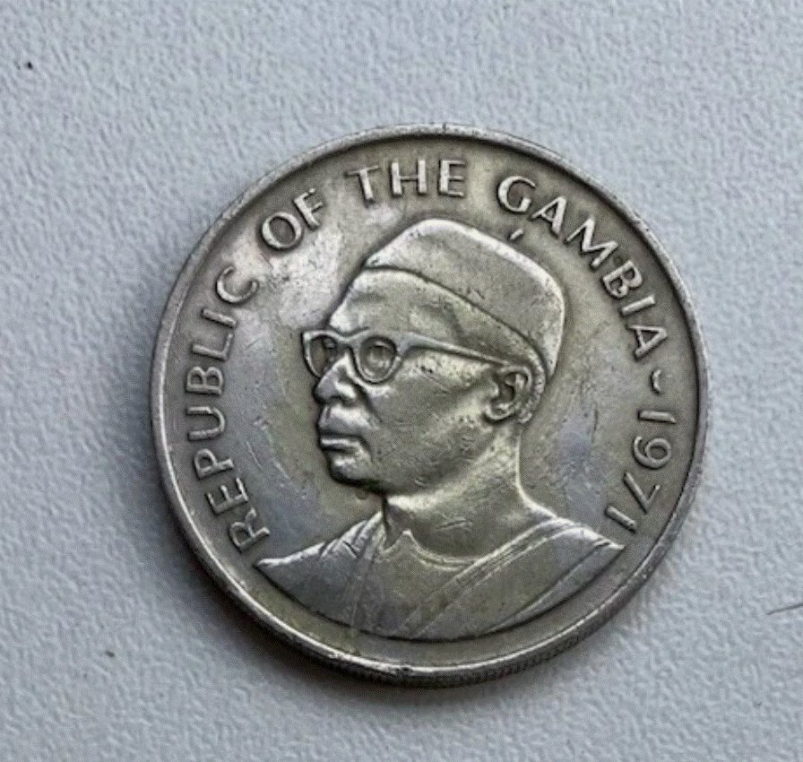  Gambia 50 Bututs 1971 - Erstjahrgang Ndama Rind Ochse - Afrika   