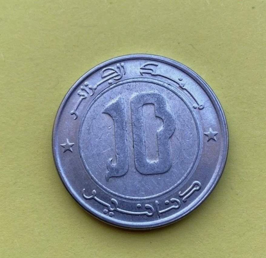  Algerien 10 Dinars 1992 (AH 1413) - Wüstenfalke Greifvogel - Schöne Tiermünze   