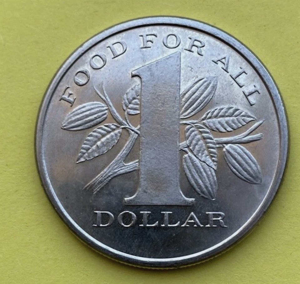  Trinidad & Tobago 1 Dollar 1969 FAO Kakao - Prachtvolles Staatswappen -   