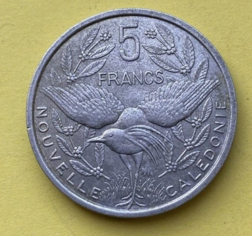  Neukaledonien 5 Francs 1952 - Kagu Vogel Pazifik - Französisches Überseegebiet   