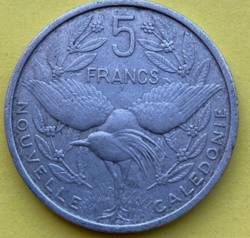  Neukaledonien 5 Francs 1952 - Kagu Vogel Pazifik - Französisches Überseegebiet   