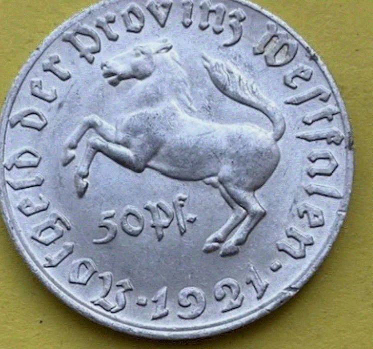  Deutschland (Notgeld) Provinz Westfalen 50 Pfennig 1921 Provinz Westfalen   