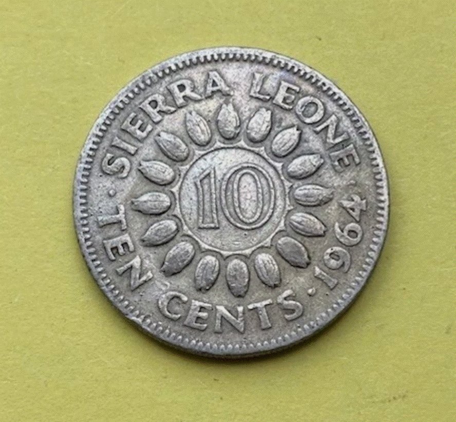  Sierra Leone 10 Cents 1964 - Sir Milton Margai Kaffee   Materialdetails Kupfer-Nickel-Legierung  Gew   