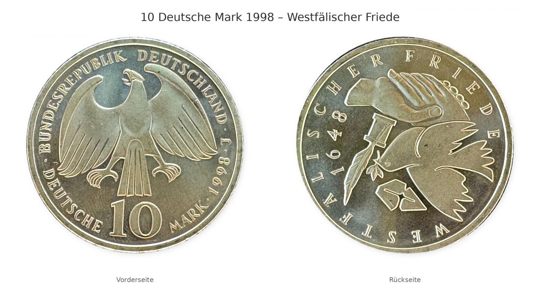  Westfälischer Friede 10 Deutsche Mark J 1998   