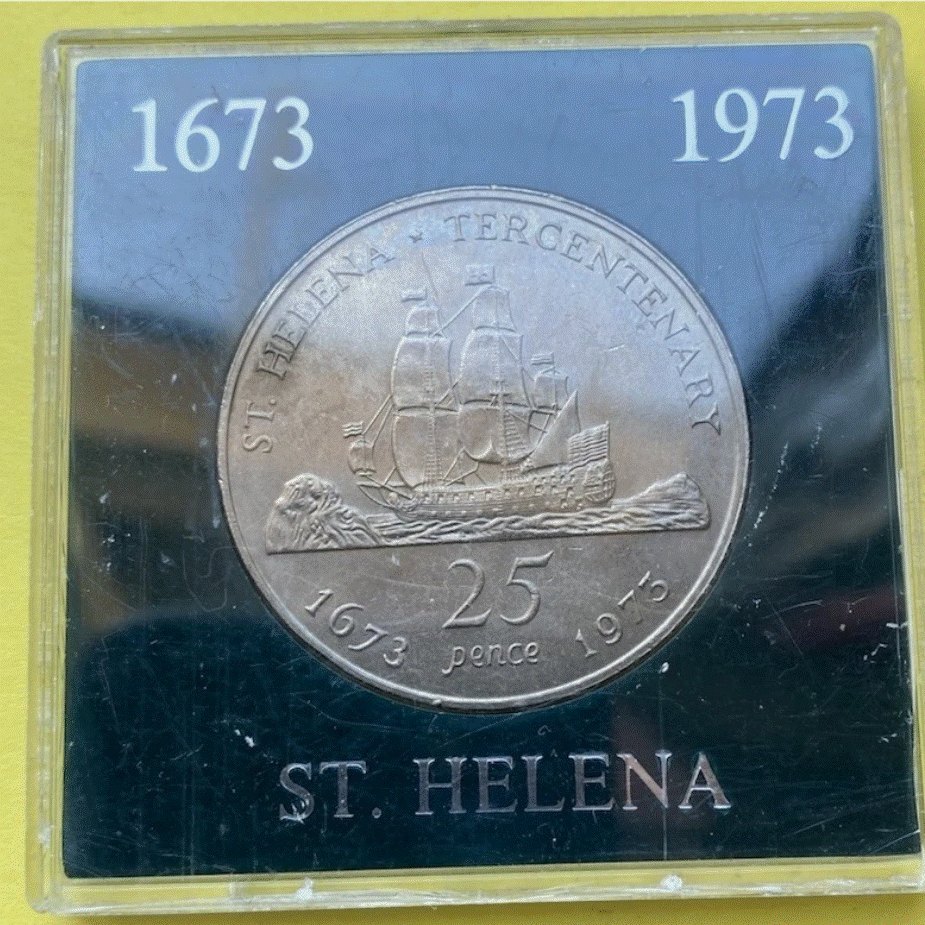  Teilen St. Helena 25 Pence 1973 Wiederhergestellte britische Herrschaft   