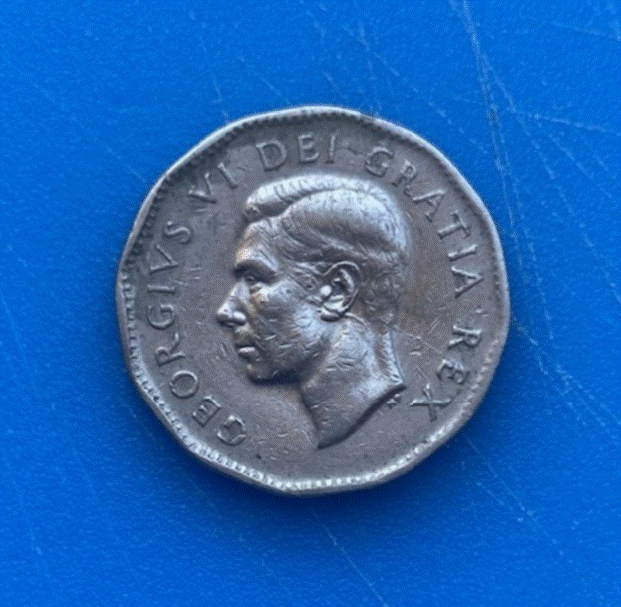  Kanada 5 Cents 1950 George VI Biber   