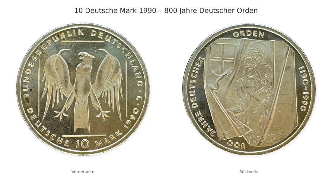  800 Jahre deutscher Orden 10 Mark J 1990   