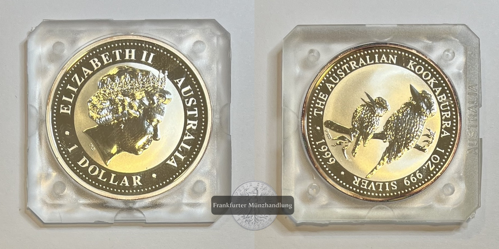  Australien 1 Dollar 1999 Kookaburra KM#289 FM-Frankfurt  Feinsilber: 31,1g   