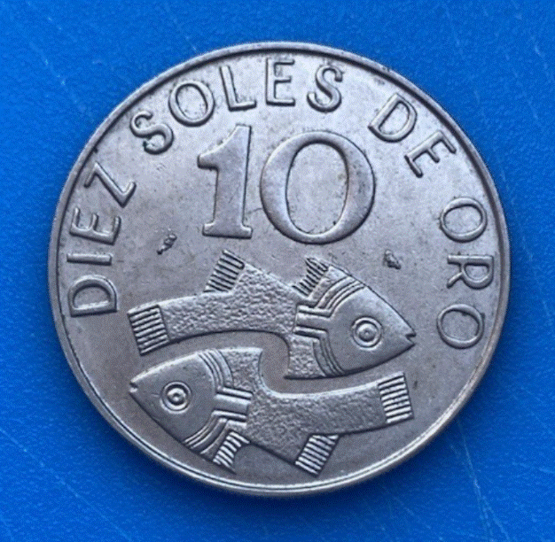  Peru 10 Soles de Oro 1969 Fisch   