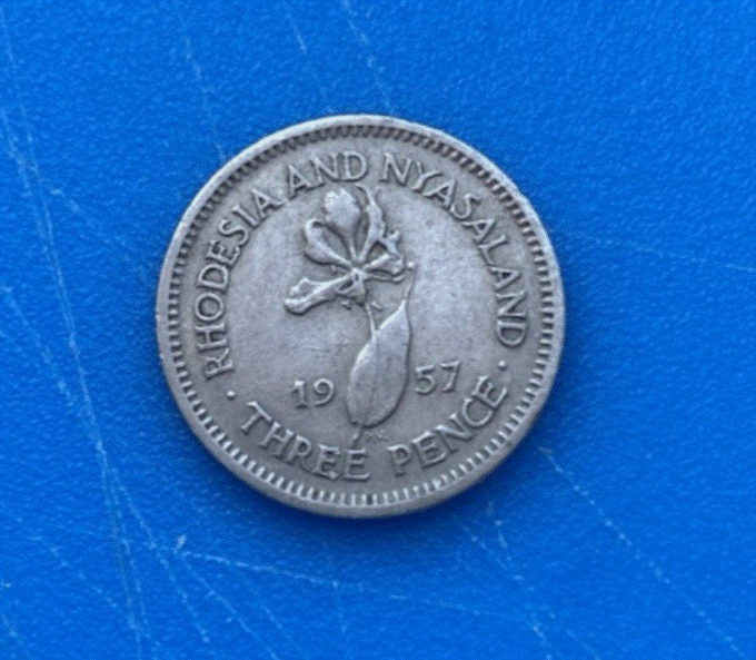  Rhodesien und Njassaland 3 Pence 1957   