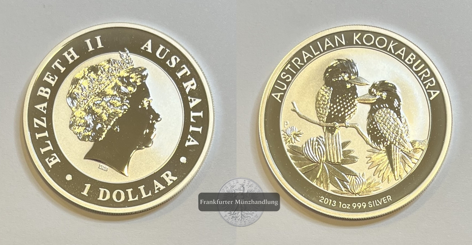  Australien 1 Dollar Kookaburra 2013 FM-Frankfurt KM#1985 Feinsilber: 31,07g   