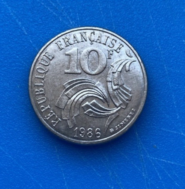  Frankreich 10 Franken  1986 Freiheit, Gleichheit, Brüderlichkeit   