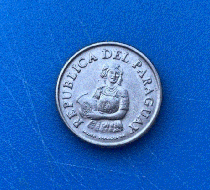  Paraguay 5 Guaranies 1975 Mujer Paraguaya   