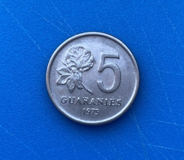  Paraguay 5 Guaranies 1975 Mujer Paraguaya   