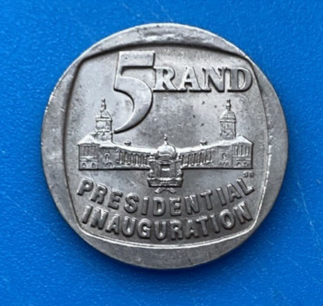  Südafrika 5 Rand 1994 Presidential Inauguration Mandela Amtseinführung   