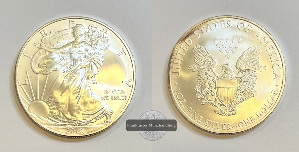  USA 1 Dollar  2010 American Eagle  FM-Frankfurt Feinsilber: 31,1g   