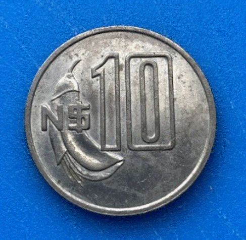  Uruguay 10 Nuevos Pesos 1981 Artigas Münze   