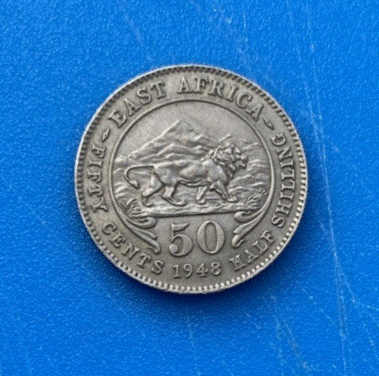  Ostafrika 50 Cents / Half Shilling 1948 Münze Georg VI.   
