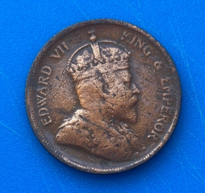  Straits Settlements (Britische Kolonie) 1 Cent 1908 Münze Edward VII   