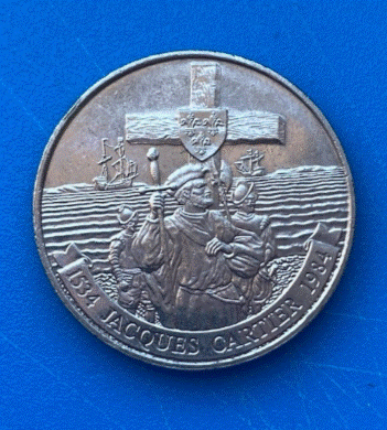  Kanada 1 Dollar  1984 Gaspésie-Halbinsel | 450 Jahre Jacques Cartier   