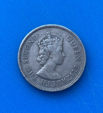  Mauritius .1/2 Half Rupee 1971 Münze Elisabeth II Hirsch   