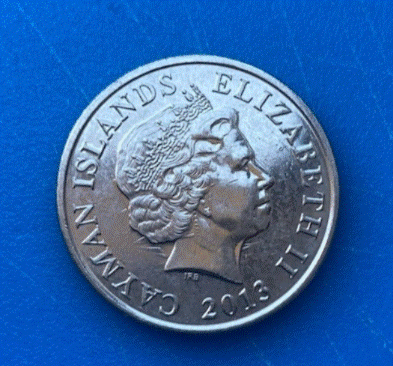  Cayman Islands 25 Cents 2013 Münze Kaimaninseln Elisabeth II Segelschiff   