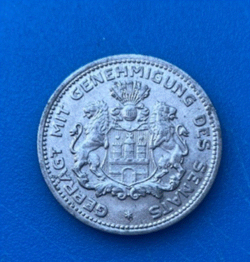  Deutschland 1/10 Mark 1923 Bundesland Hamburg Ve rrechnungsmarke Notgeld   