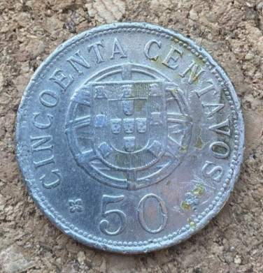  Angola 50 Centavos 1927 Münze Portugal Kolonie Cincoenta Centavos   
