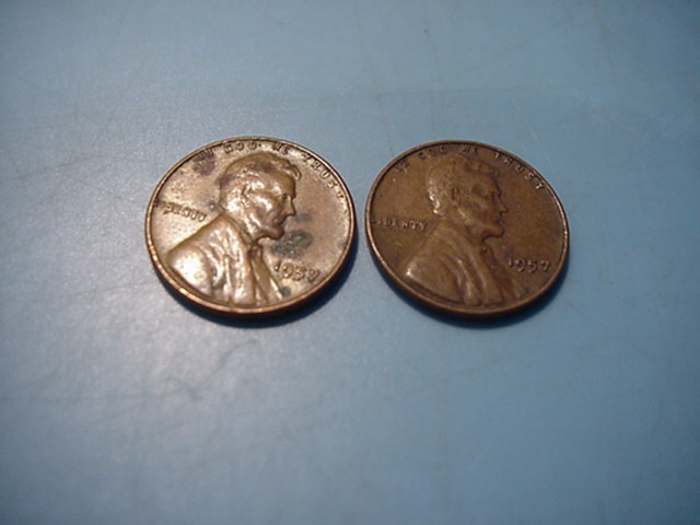 USA 2x 0ne Cent1957