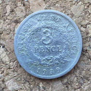  British West Africa 3 Pence 1939 Münze George VI Kolonie   
