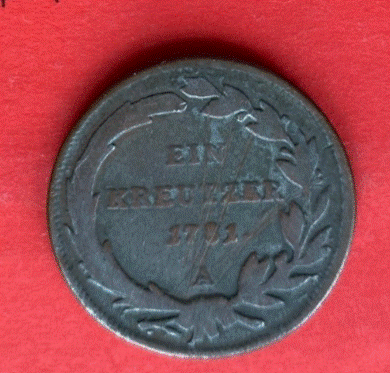  Österreich 1 Kreuzer 1781 A Joseph II Kupfermünze   