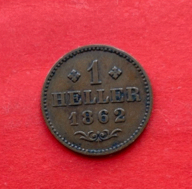  Frankfurt 1 Heller 1862 | Freie Stadt Frankfurt | Altdeutschland   