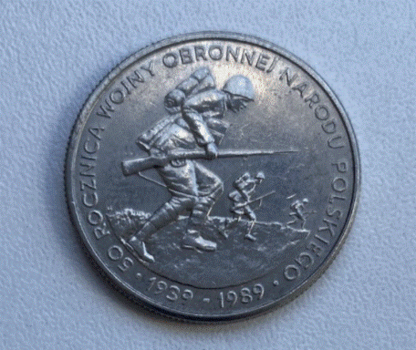  Polen 500 Zlotych 1989 Münze 50 Jahre Ausbruch 2. Weltkrieg Soldat   