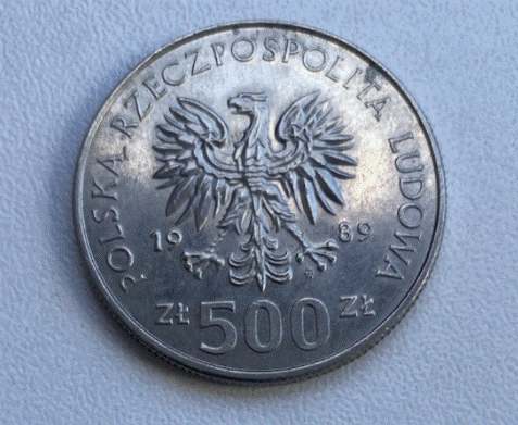  Polen 500 Zlotych 1989 Münze 50 Jahre Ausbruch 2. Weltkrieg Soldat   