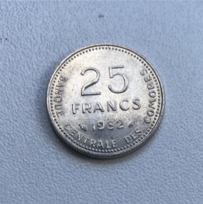  Komoren 25 Francs 1982 Münze FAO Banque Centrale des Comores   
