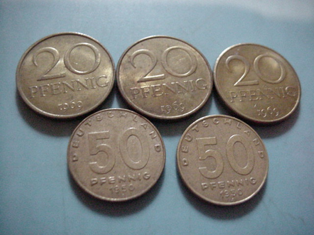 DDR Lot 50 Pf und 20 Pf.