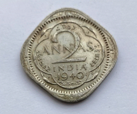  Britisch-Indien  2 Anna   1940 | König George VI.   