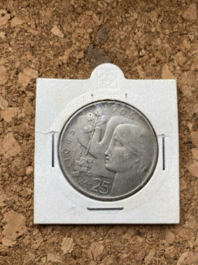  Silber - 25 Korun 1965 (Tschechoslowakei)   