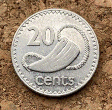  Fidschi 20 Cents 1995 | Herrliches Motiv | Königin Elizabeth II   